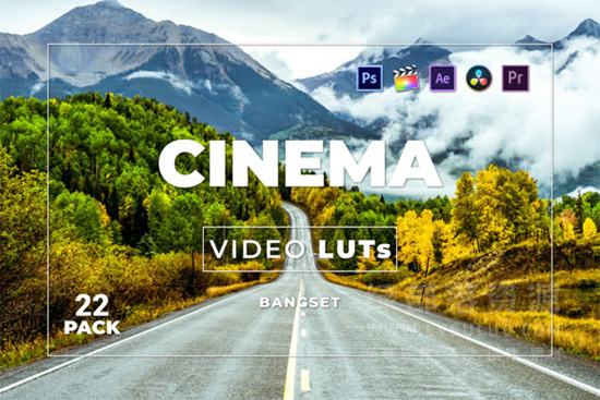 短视频Vlog电影感专业色彩视频图片调色预设第22款 Bangset Cinema Video LUTs Pack 22