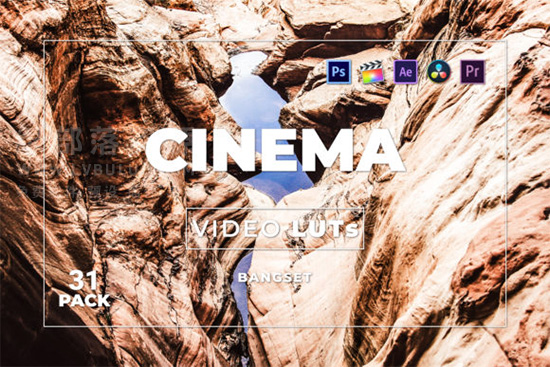 短视频Vlog电影感专业色彩视频图片调色预设第31款 Bangset Cinema Video LUTs Pack 31