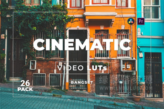 第26款短视频Vlog电影感色彩视频图片调色预设包 Bangset Cinematic Pack 26 Video LUTs