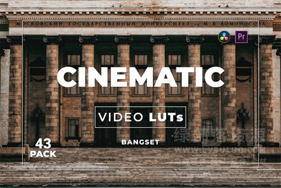 第43款短视频Vlog电影感色彩视频图片调色预设包 Bangset Cinematic Pack 43 Video LUTs