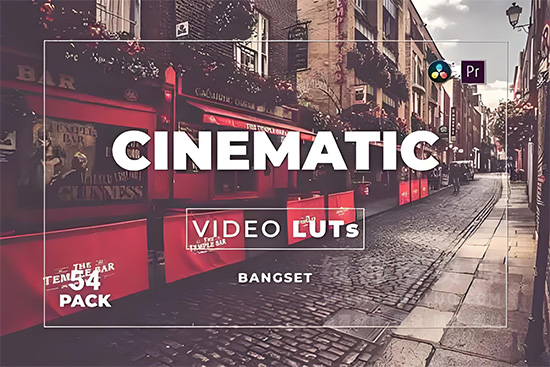 第54款短视频Vlog电影感色彩视频图片调色预设包 Bangset Cinematic Pack 54 Video LUTs