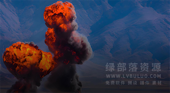 4K视频素材-189个炮弹气体高空爆炸火焰蘑菇云特效合成动画 Production Crate – Explosions