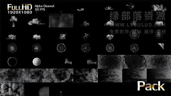 视频素材-46个各种烟雾飘散风吹青烟动画效果 带透明通道 Smoke