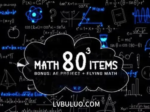 80组数学几何解算公式物理化学图形动画视频素材+AEP工程文件