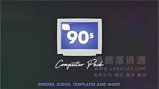 视频素材-90年代老电脑界面老win系统错误弹窗动画 90’s Computer Editing Pack