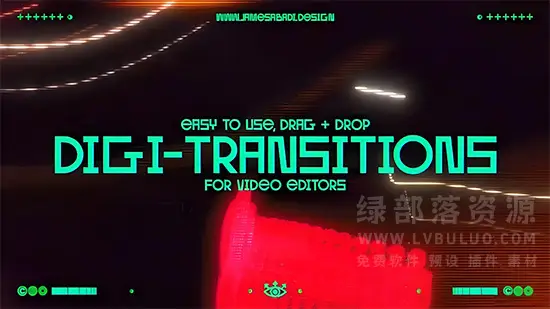 4K视频素材-50个故障闪烁酷炫炫光风格转场动画 Design Digi-Transitions
