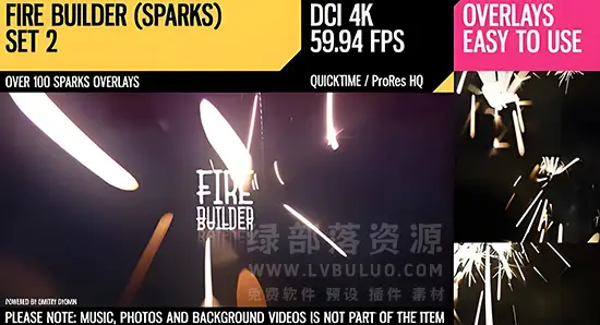 126个真实火花火星飞溅喷射粒子特效视频素材