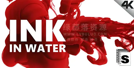 4K视频素材-20个彩色黑色水墨慢速溶解特效 Ink In Water