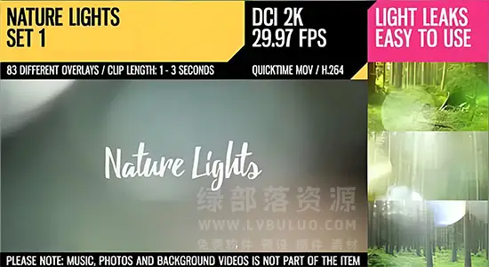 83个自然柔和光斑光晕温暖散景特效动画视频素材 Nature Lights HD1