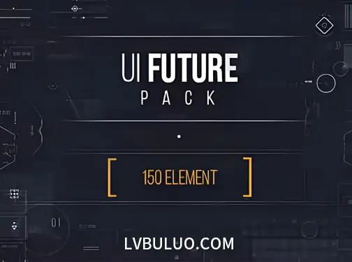 150个数字UI界面信息化元素屏幕视频素材 UI Future Pack
