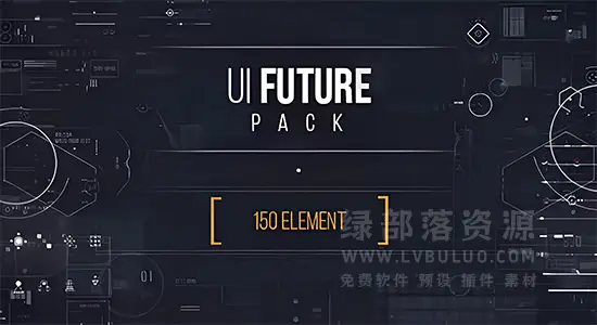 150个数字UI界面信息化元素屏幕视频素材 UI Future Pack