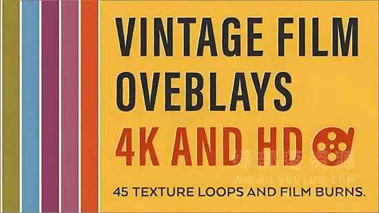 46个怀旧电影胶片划痕噪点颗粒动画视频素材 Vintage Film Overlays