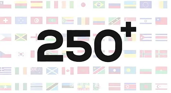 AE模板 250多个世界各国国旗地区区旗旗帜图标飘舞动画 250+ Country Flags Icons