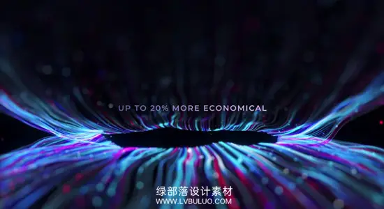 AE模板 唯美粒子光束生长文字标题动画线条光效效果 AI Power