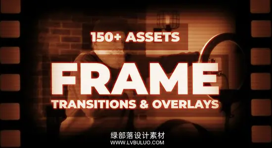 PR预设 150种复古胶片怀旧风格视觉叠加转场动画 BjK Production – Premiere Pro FRAME