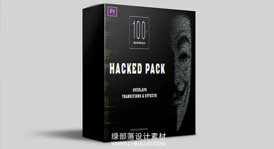 PR预设 100种黑客攻击黑屏代码闪烁视觉特效叠加过渡动画 BjK Production – Premiere Pro HACKED PACK