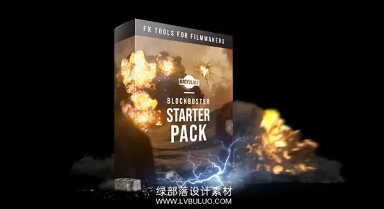 视频素材 184个爆炸坍塌特效火焰烟雾流星闪电电流合成素材 Blockbuster Starter Pack