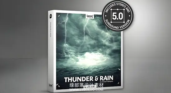音效素材 66组雷雨天气音效打雷下雨狂风闪电暴雨环境环绕立体声 Boom Library – Thunder & Rain