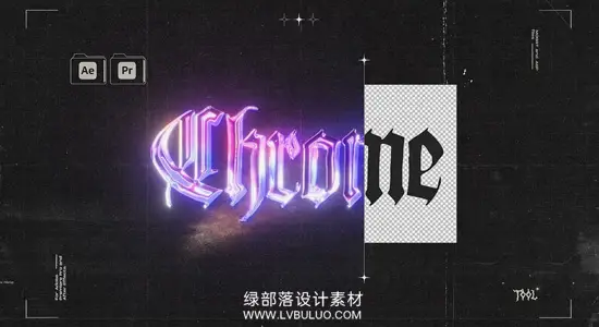 AE/PR模板 炫彩镀铬金属文本动画流动光泽图形特效 Chrome Tool for Premiere Pro and AE