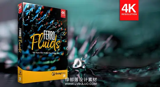 4K视频素材 100个磁流体力学特效微观特写抽象背景合成动画 Ferro Fluids