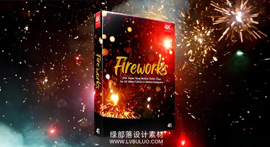 4K视频素材 115个烟花火星特效粒子飞溅合成动画 Fireworks