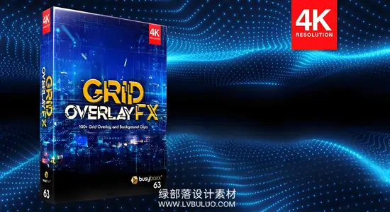 4K视频素材 106个科技感粒子特效线条网格动画叠加素材 Grid Overlay FX