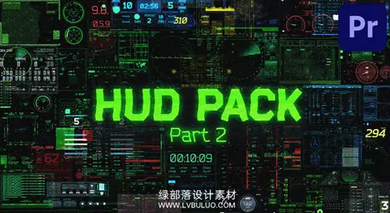 PR模板 128组HUD未来科技感UI界面动画元素 HUD Pack1/2/3三合一