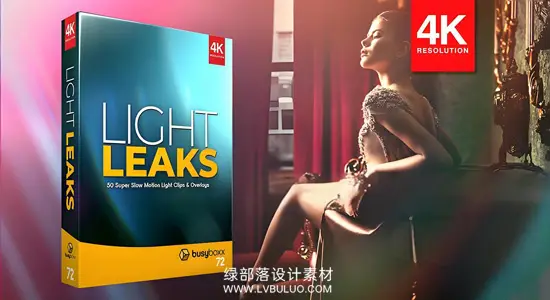 4K视频素材 50个唯美漏光光效镜头光晕叠加合成动画 Light Leaks