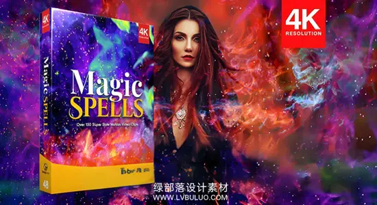 4K视频素材 153个魔法粒子特效烟雾火焰合成动画 Magic Spells