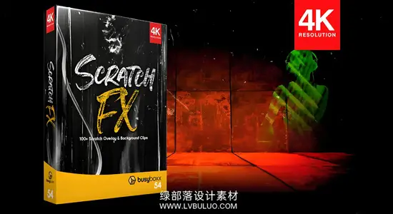 4K视频素材 104种划痕污渍特效刮伤损坏叠加合成动画 Scratch FX