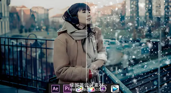 视频素材 20个下雪粉尘飘舞动画雪景氛围叠加素材 Snow