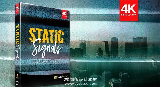 4K视频素材 173个电视信号故障干扰雪花闪烁噪点花屏合成动画 Static Signals