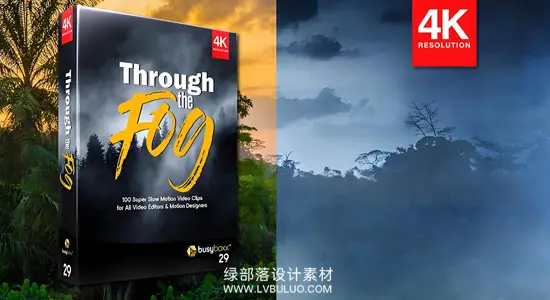 4K视频素材 100个飘渺烟雾特效流动云雾迷雾合成动画 Through The Fog