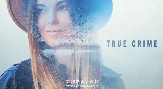 AE模板 画面多重曝光重影叠加遮罩视觉效果展示动画 True Crime Double Exposure Titles