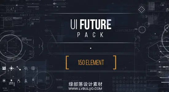 视频素材 150款未来科技HUD动态元素包数字屏幕UI界面信息化数据动画 UI Future Pack