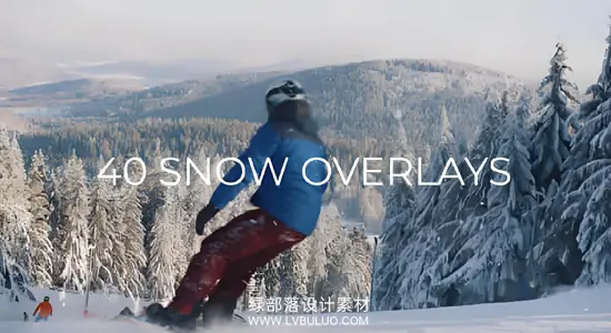 AE模板 40个严寒冬季下雪雪花飞舞场景视频叠加动画 40 Snow Overlays