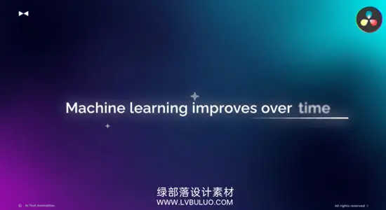 达芬奇预设 9款AI人工智能风格媒体排版文字标题动画包 AI Text Animation