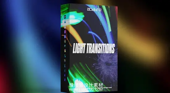4K视频素材 101个慢速快门流动拖尾光效转场动画 Acidbite Light Transitions