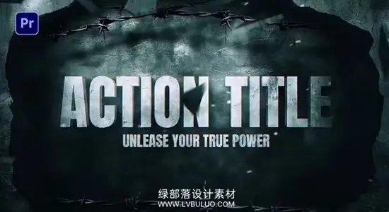 PR模板 战争电影片名动画震撼穿透冲击砖墙效果标题 Action Title Pro