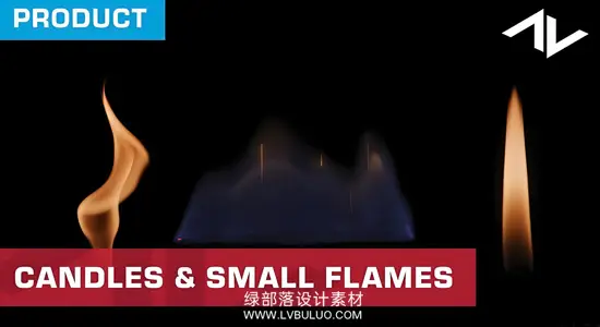 4K视频素材 31个蜡烛火焰动画火柴燃烧烛光火苗特效 ActionVFX – Candles & Small Flames