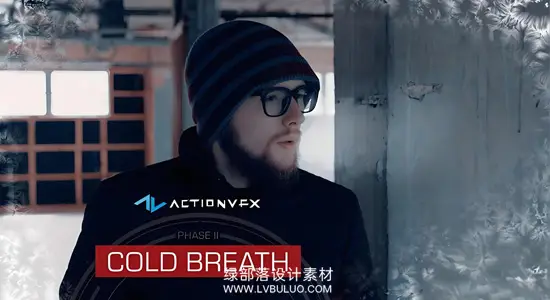 4K视频素材 30个冰冷寒冬口鼻呼气哈气水雾水汽叠加动画 ActionVFX – Cold Breath