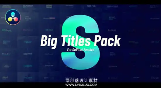 达芬奇模板 50个时尚现代彩色大标题文字动画预设包 Big Titles Pack DR