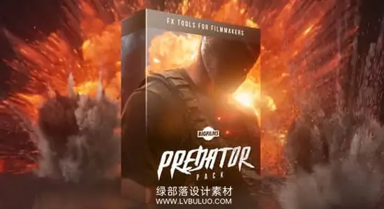 4K视频素材 383个爆炸粉尘冲击波血液飞溅动作特效合成动画 Bigfilms PREDATOR Pack