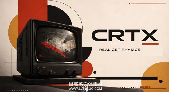 AE/PR插件 复古老电视机故障光晕发光模拟信号混沌视觉特效 CRTX Win