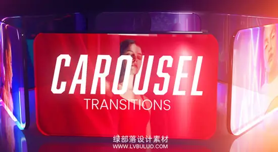 达芬奇预设 3D卡片旋转滑动轮播视频转场动画包 Carousel Transitions
