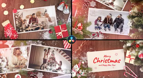 达芬奇模板 温馨浪漫圣诞新年节日聚会幻灯片动画 Christmas & New Year Slideshow Opener