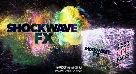4K视频素材 34个科幻粒子爆炸特效炫彩能量冲击波背景叠加 CinePacks – Shockwave FX
