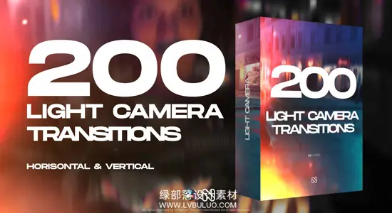 达芬奇模板 200种动感光效闪烁视频过渡转场预设包 Light Camera Transitions