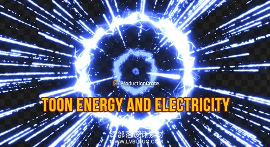 4K视频素材 105个卡通动漫特效能量闪电激光火焰冲击波动画 Production Crate – Toon Energy and Electricity