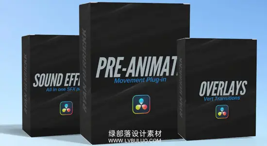 达芬奇预设 终极文字标题动画预设+叠加视频+音效素材 Ryan Herric – ULTIMATE STARTER PACK